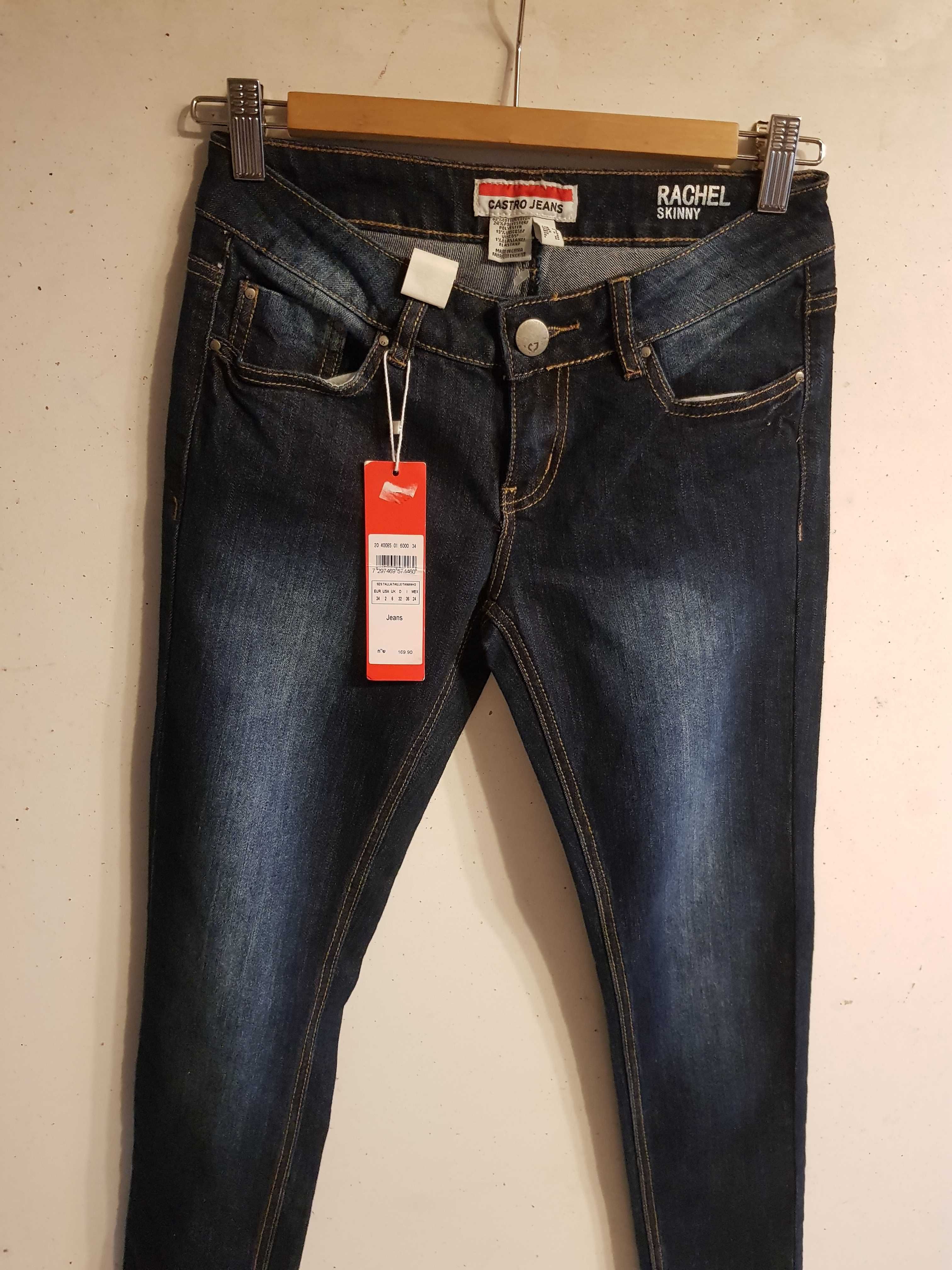 Spodnie jeansowe nowe skinny Castro roz.34