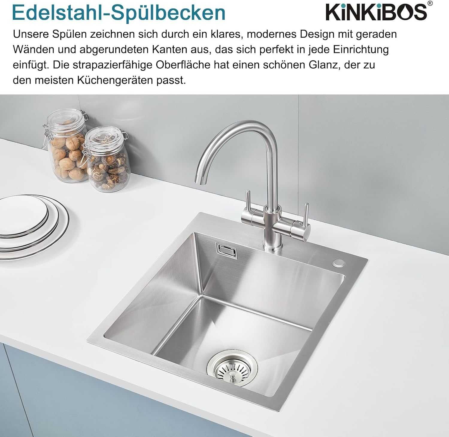Nowy zlew kuchenny / zlewozmywak / komora / stal / 45x50cm !A213!