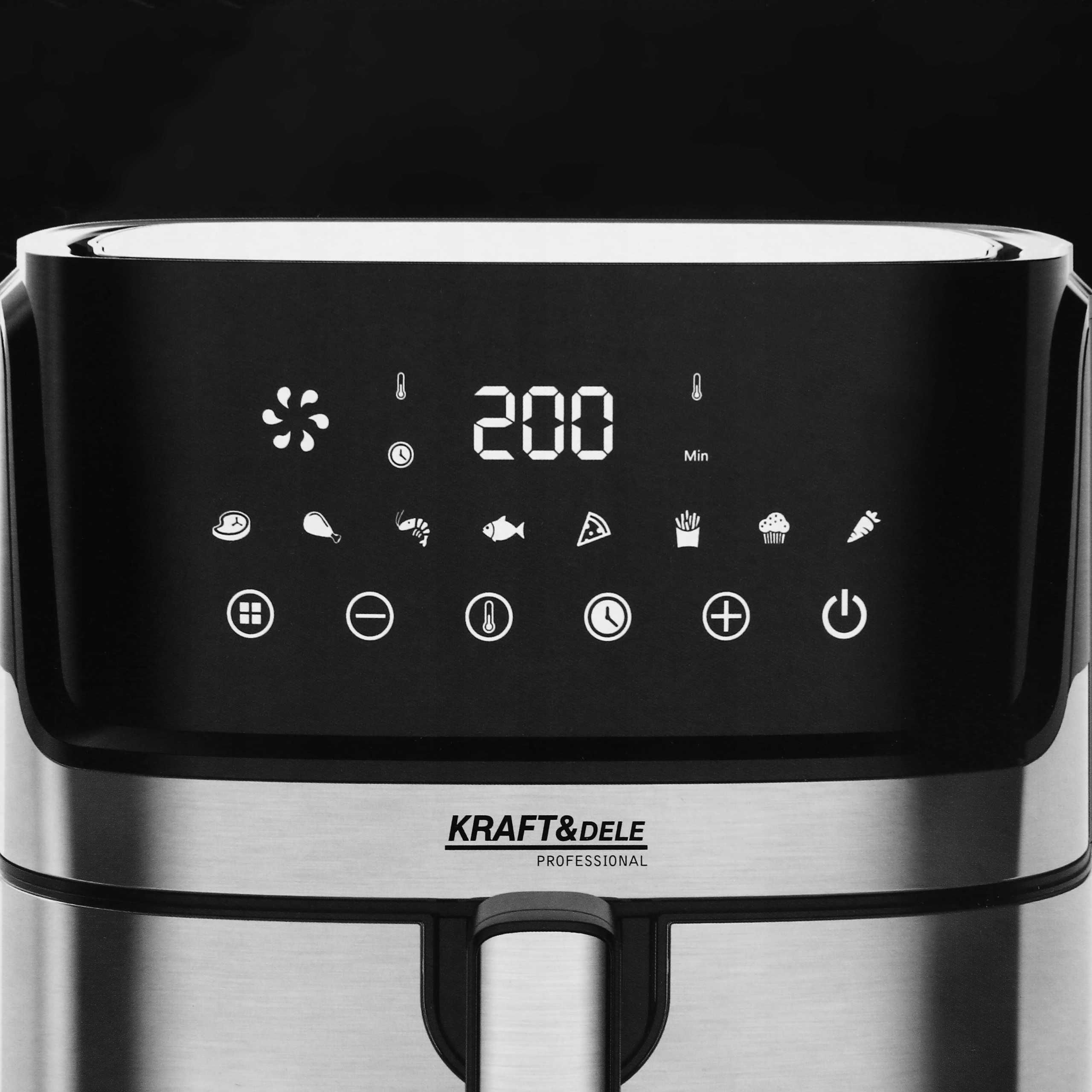 FRYTKOWNICA BEZTŁUSZCZOWA AIRFRYER 8L Nieprzywierająca 12 Progra 1850w