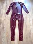 988/ OD REKI XXL Latex CHLOROWANY piękny kombinezon catsuit czerwony