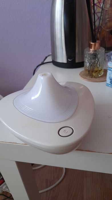 Mesa, quadros, espelho, defumador em bom estado.