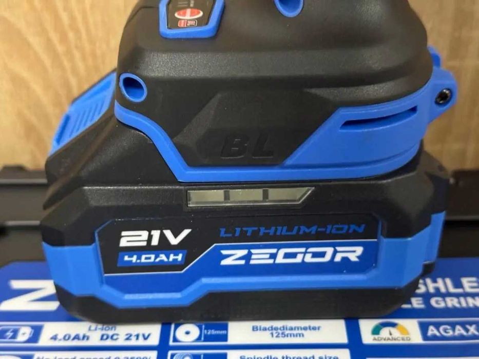 Болгарка аккумуляторная бесщеточная  ZEGOR 2 аккум Makita 4ам/зарядное