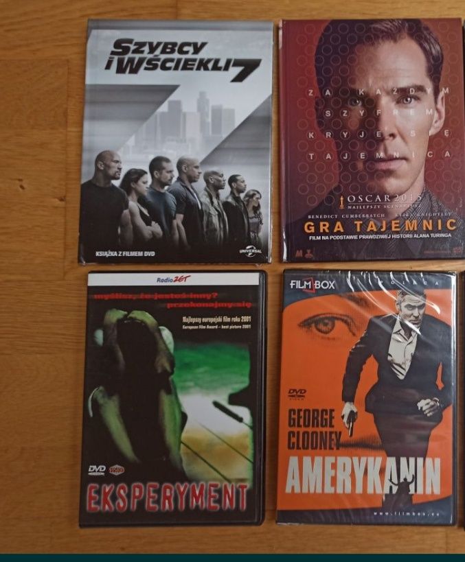 Filmy DVD Amerykanin, Gra tajemnic, Eksperyment, Szybcy i wściekli 7