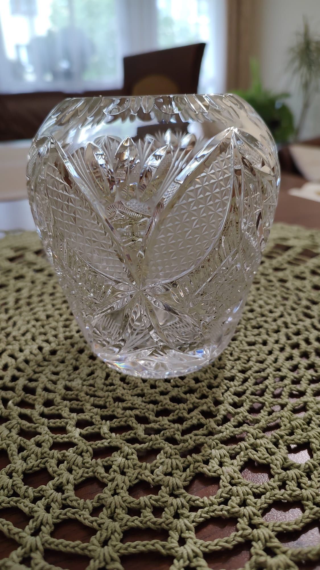 Piękny kryształowy wazon