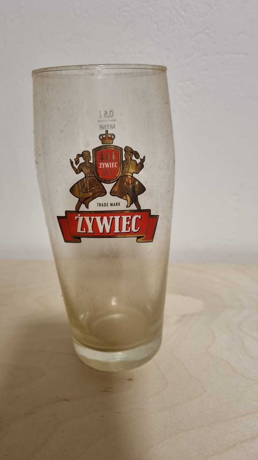 Szklanki piwne, kufle nowe Żywiec oraz Kasztelan