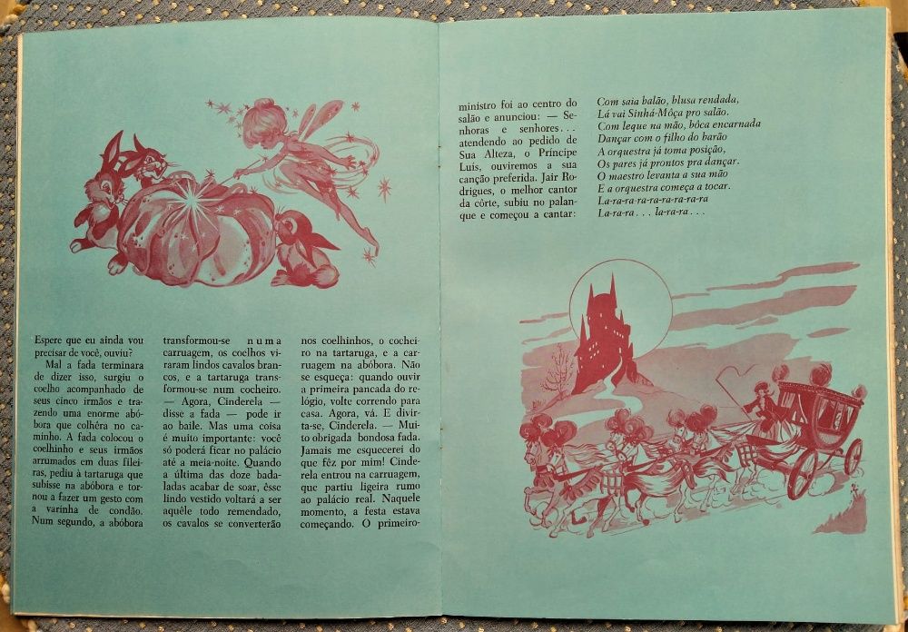Livro 26x35cm "Cinderela" Pais & Filhos  - Ótimo Estado!