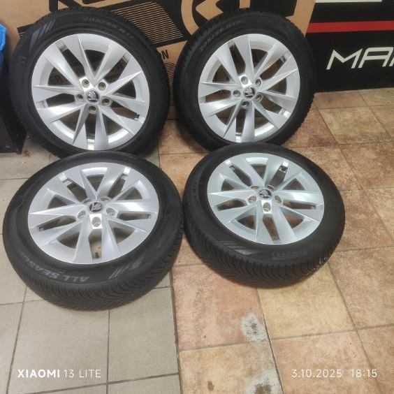 FELGI 17 ALU.+OPONY CAŁOROCZNE Marki Pirelli Skoda Oktavia4 jak nowe
