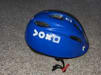 Kask dzieciecy rowerowy m 52-56 cm niebieski