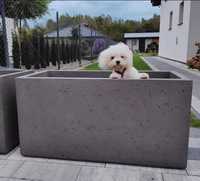 Donica betonowa 100x50x50 cm, beton architektoniczny GRAFIT PRODUCENT!