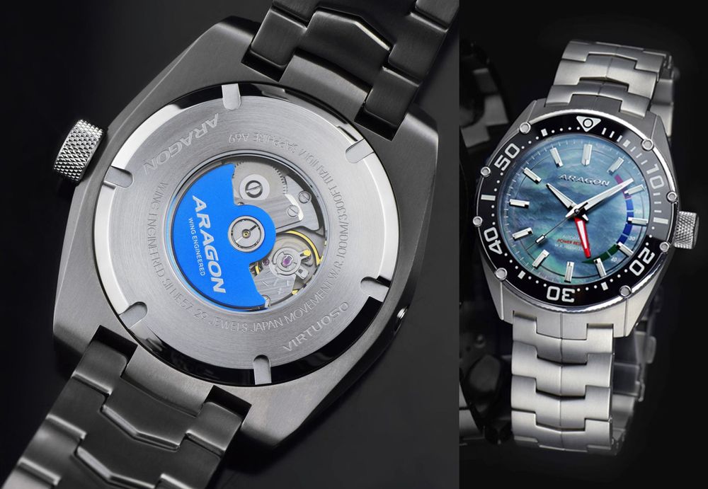 Часы ARAGON Virtuoso TITANIUM Ceramic Sapphire Automatic 44 mm 1000MT
