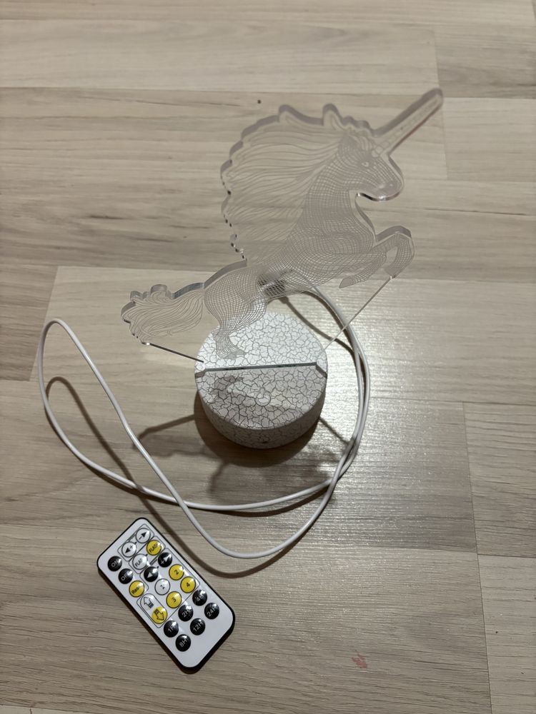 Lampka nocna led jednorożec 3D