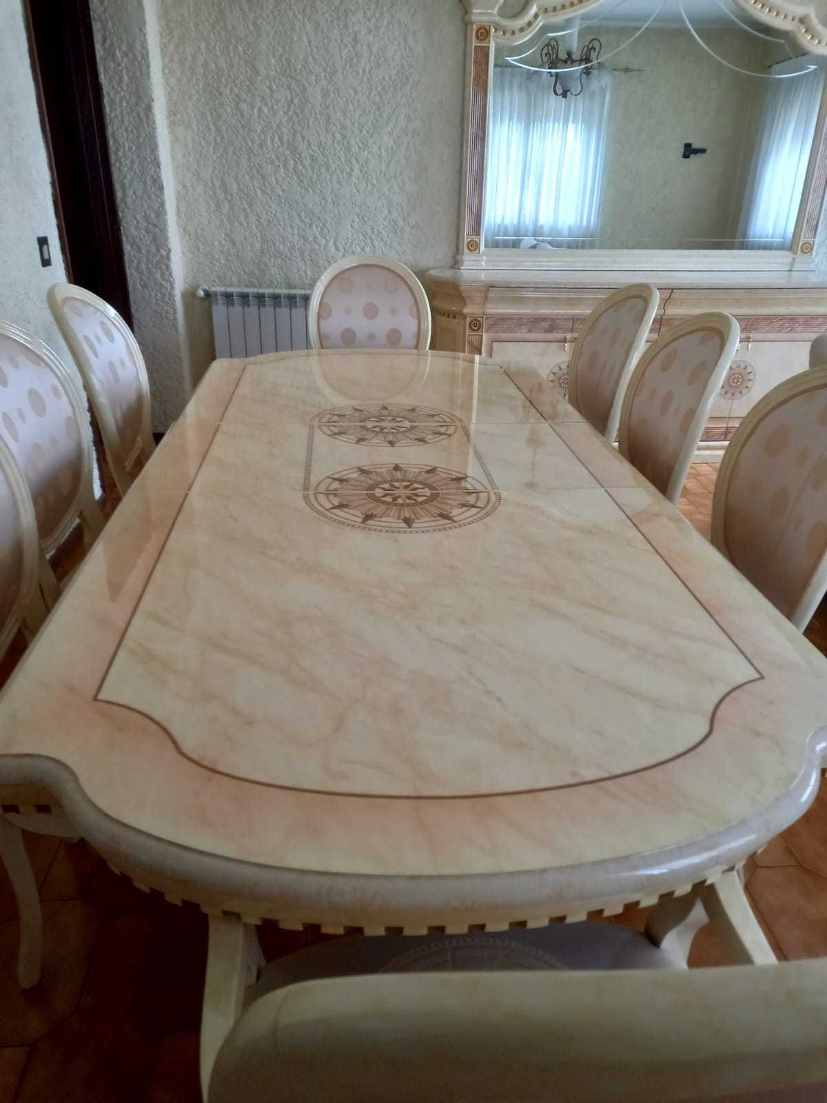 Mesa extensível cadeiras e aparador