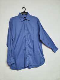Koszula męska gładka długi rękaw niebieska błękitna oryginalna