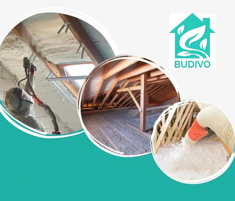 Ocieplanie poddasza, dachów, ścian, stropów celuloza, wełna, piana PUR