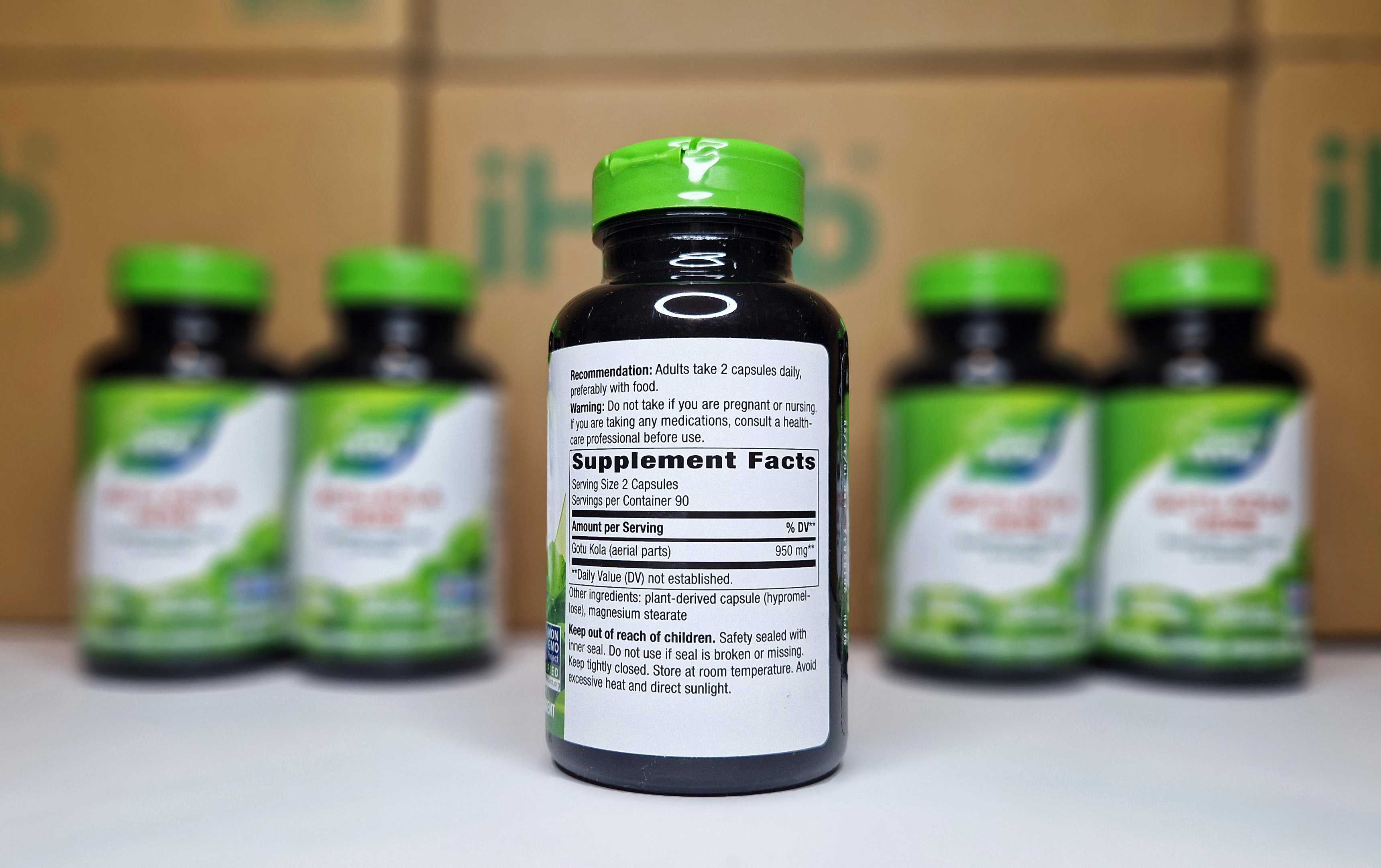Готу кола Nature's Way Gotu Kola Herb, центелла азіатська, 425мг 180шт