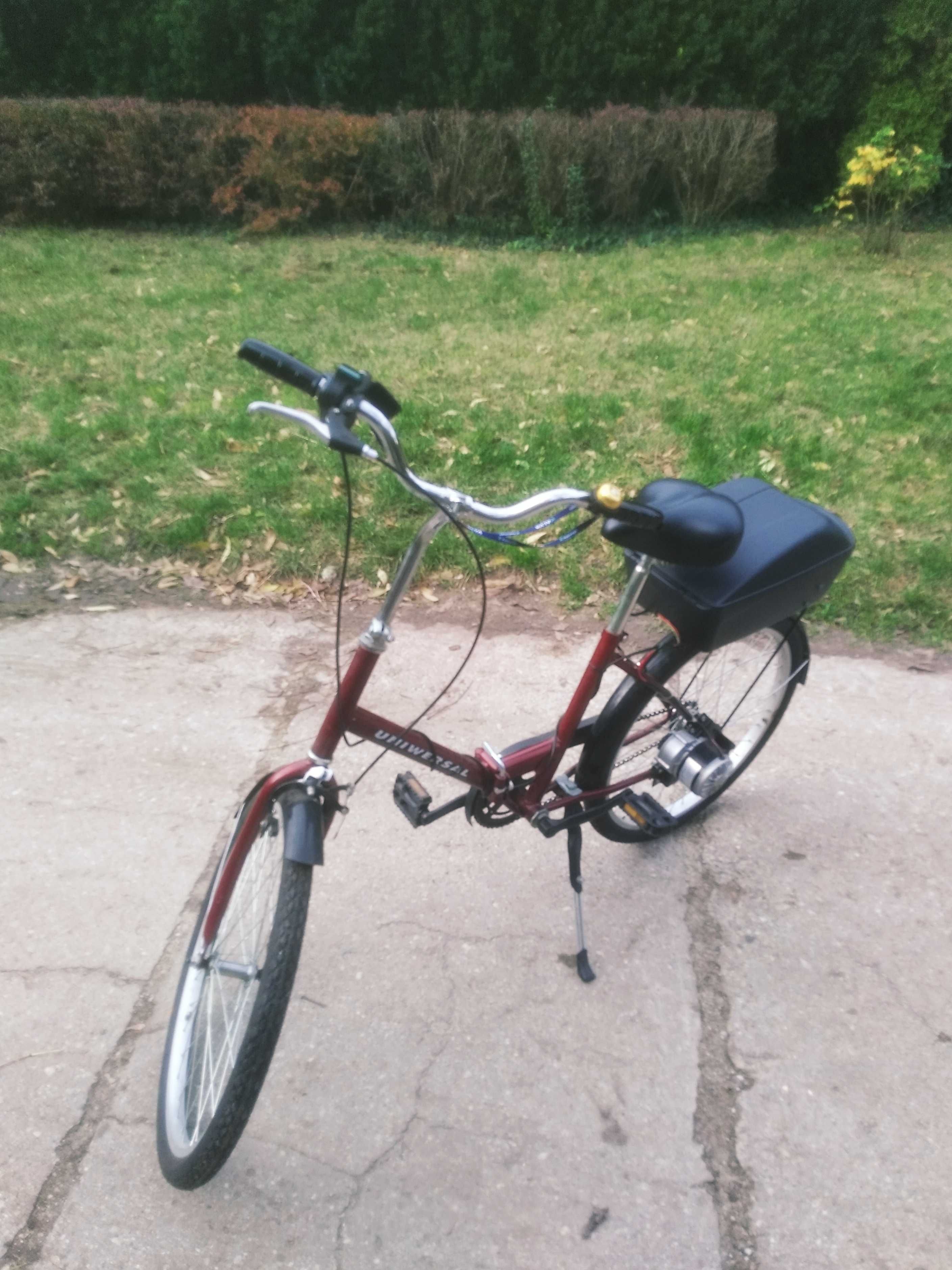 Składany rower elektryczny Uniwersal 24" 250W z manetką Gratisy !!!