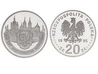Srebrna moneta 20 zł 500 lat województwa płockiego 1995