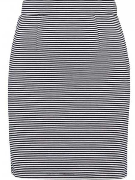 Ołówkowa spódnica w biało-czarne paski Vila rozmiar L