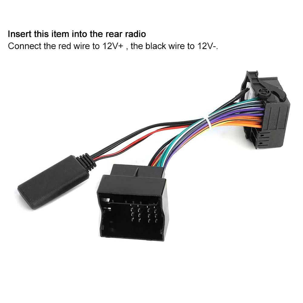 Adaptador cabo de áudio bluetooth Radio de carro volkswagen Seat Skoda