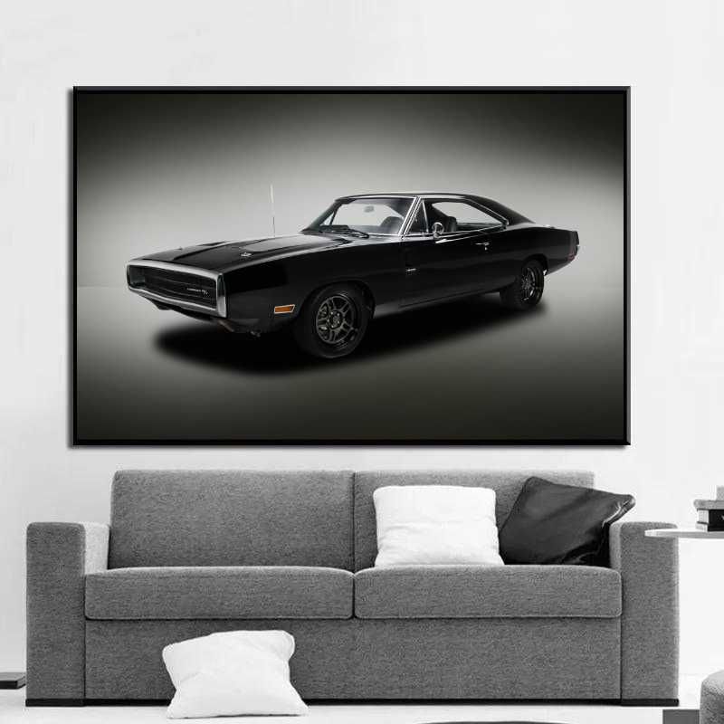 Muscle Cars Charger SS Mustang Poster - Tamanho A1-A3 - 1970s 1960s