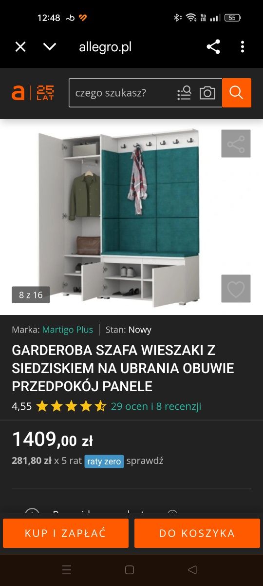 Sprzedam Garderoba , szafa , wieszak.