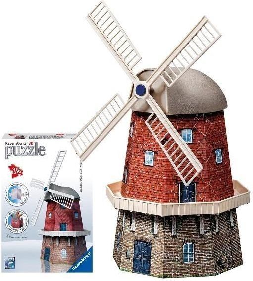 Puzzle 3D Wiatrak Holenderski 125630 Ravensburger 216El
