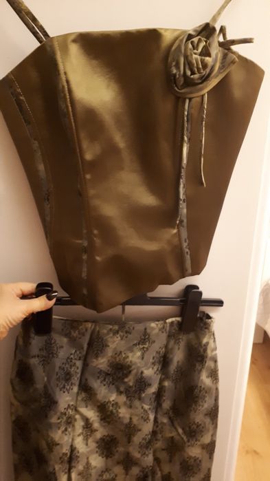 Gorset suknia wieczorowa weselna balowa gorset i spodnica