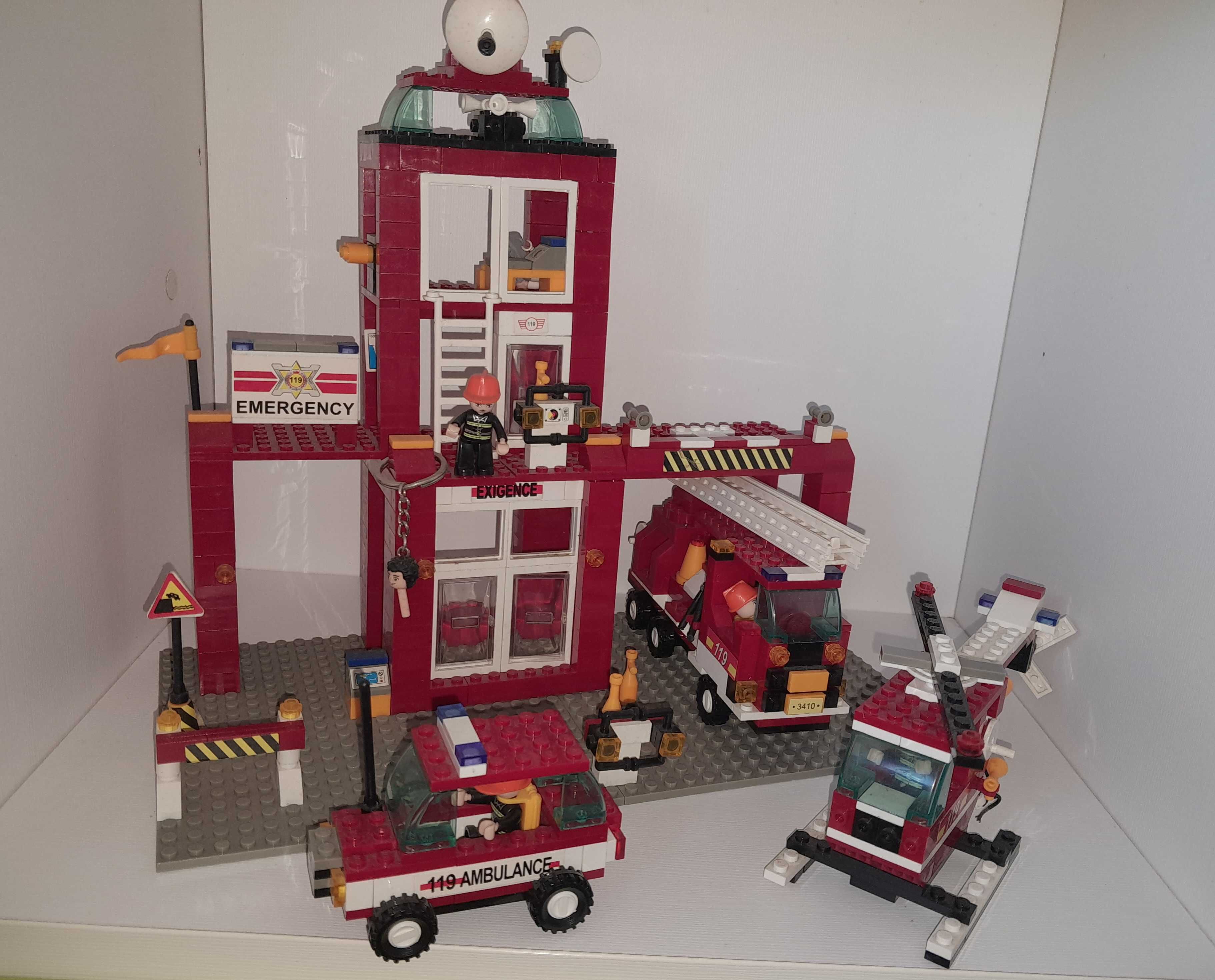 Legos Bombeiros com veículos