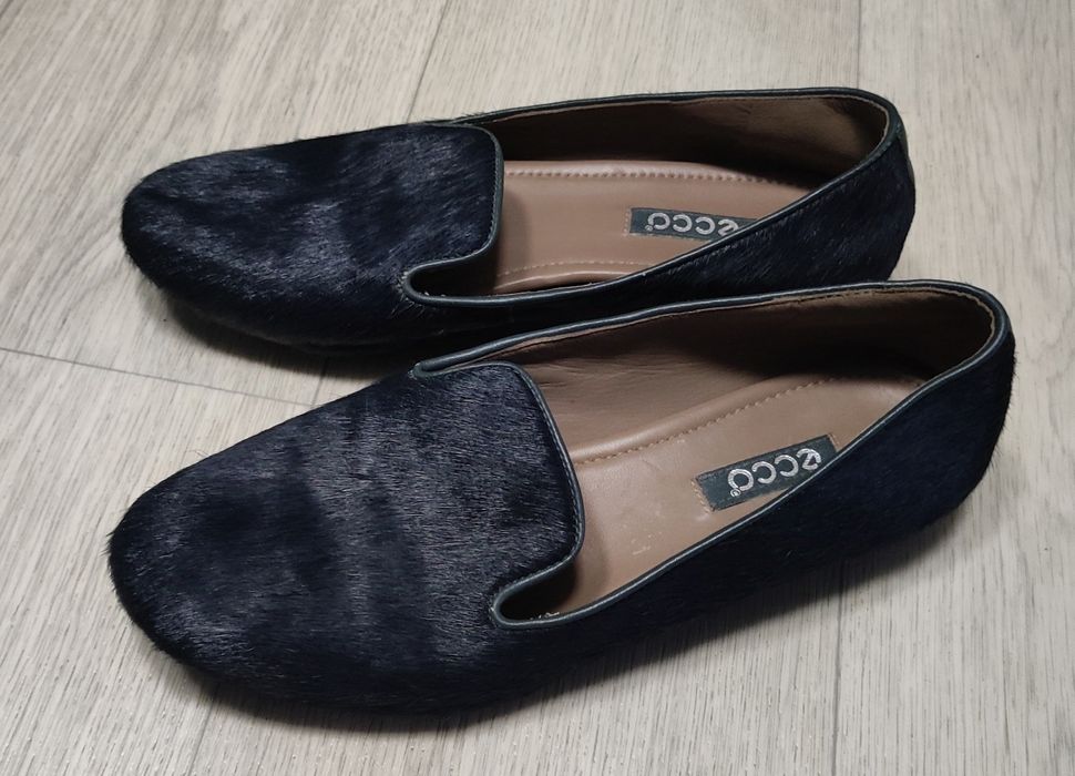 Балетки, капці з хутром ECCO 37р.