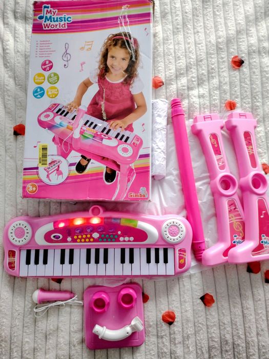 Simba My Music World Girls stojąca klawiatura, 31 przycisków, światło