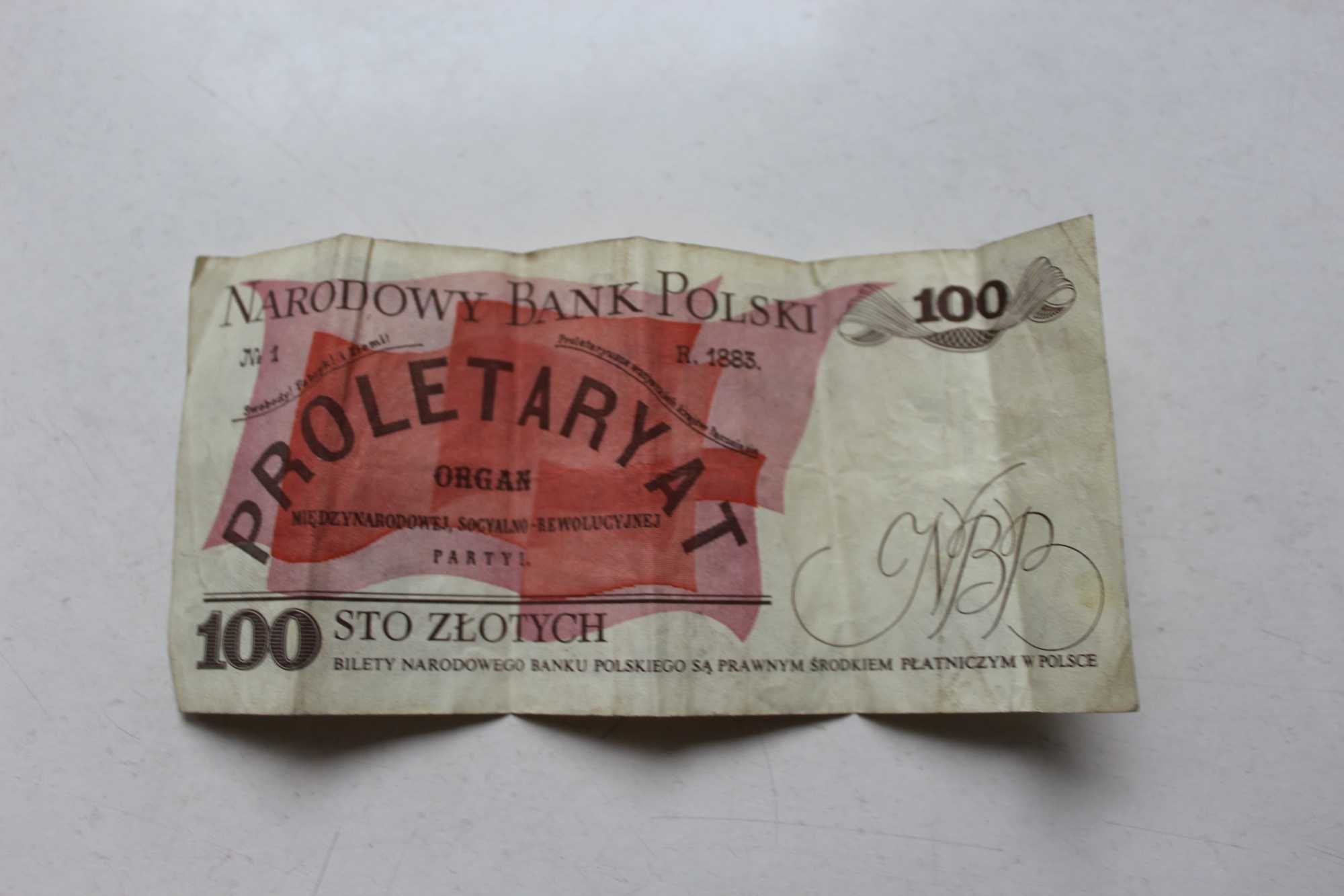 Stare banknoty PRL Narodowy Bank Polski 100 sto złotych proletaryat 88