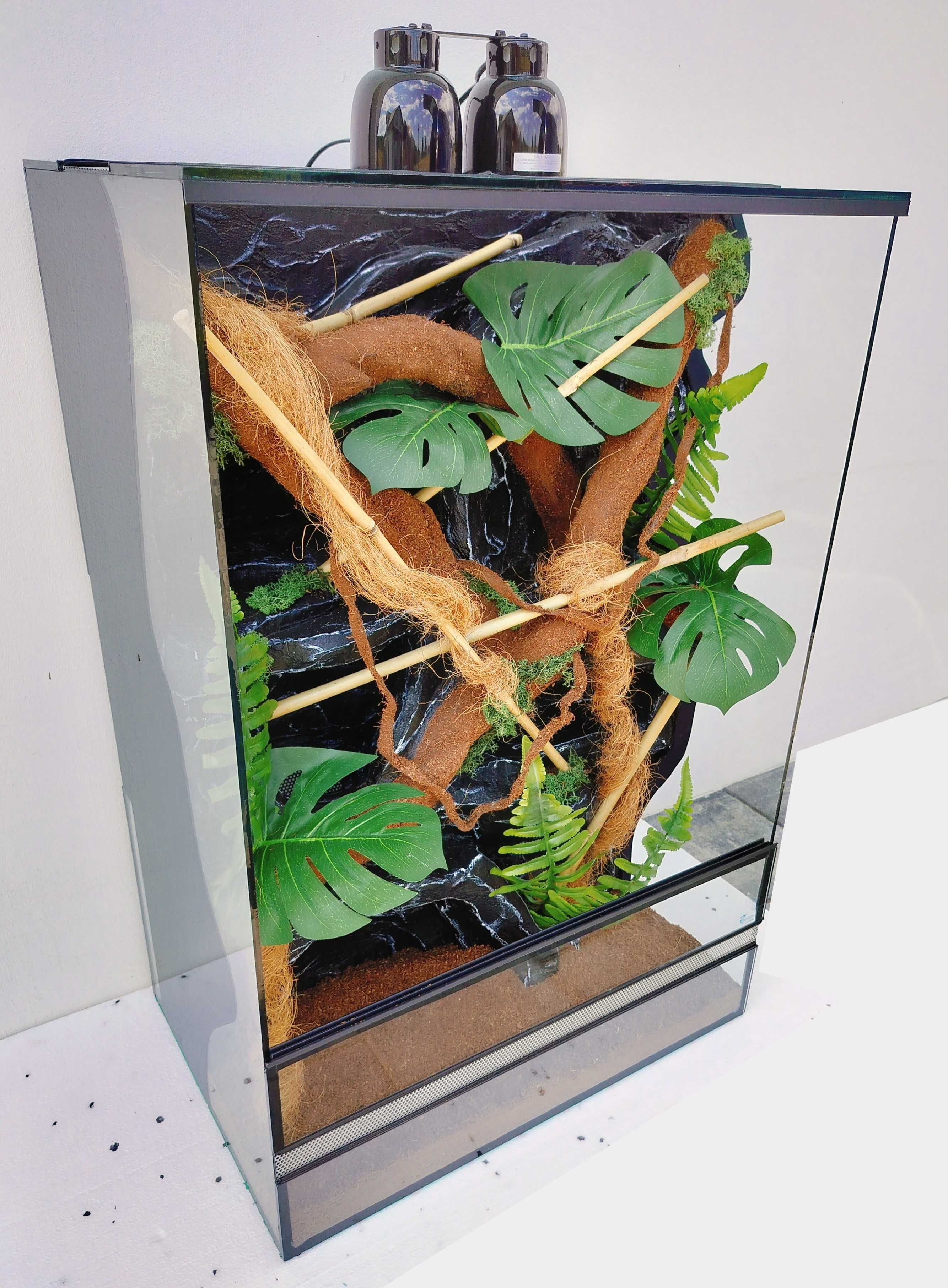 Terrarium dla kameleona, felsumy z wodospadem i lampami, AquaWaves