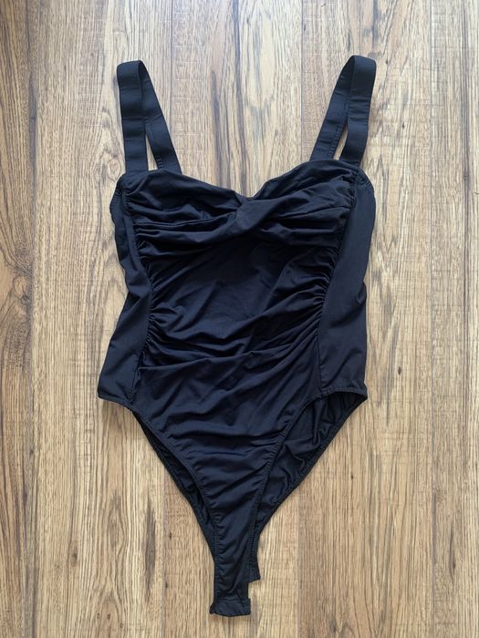 Drapowane body zara M strój czarny