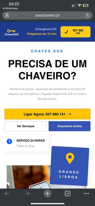 Abertura de portas 24 horas