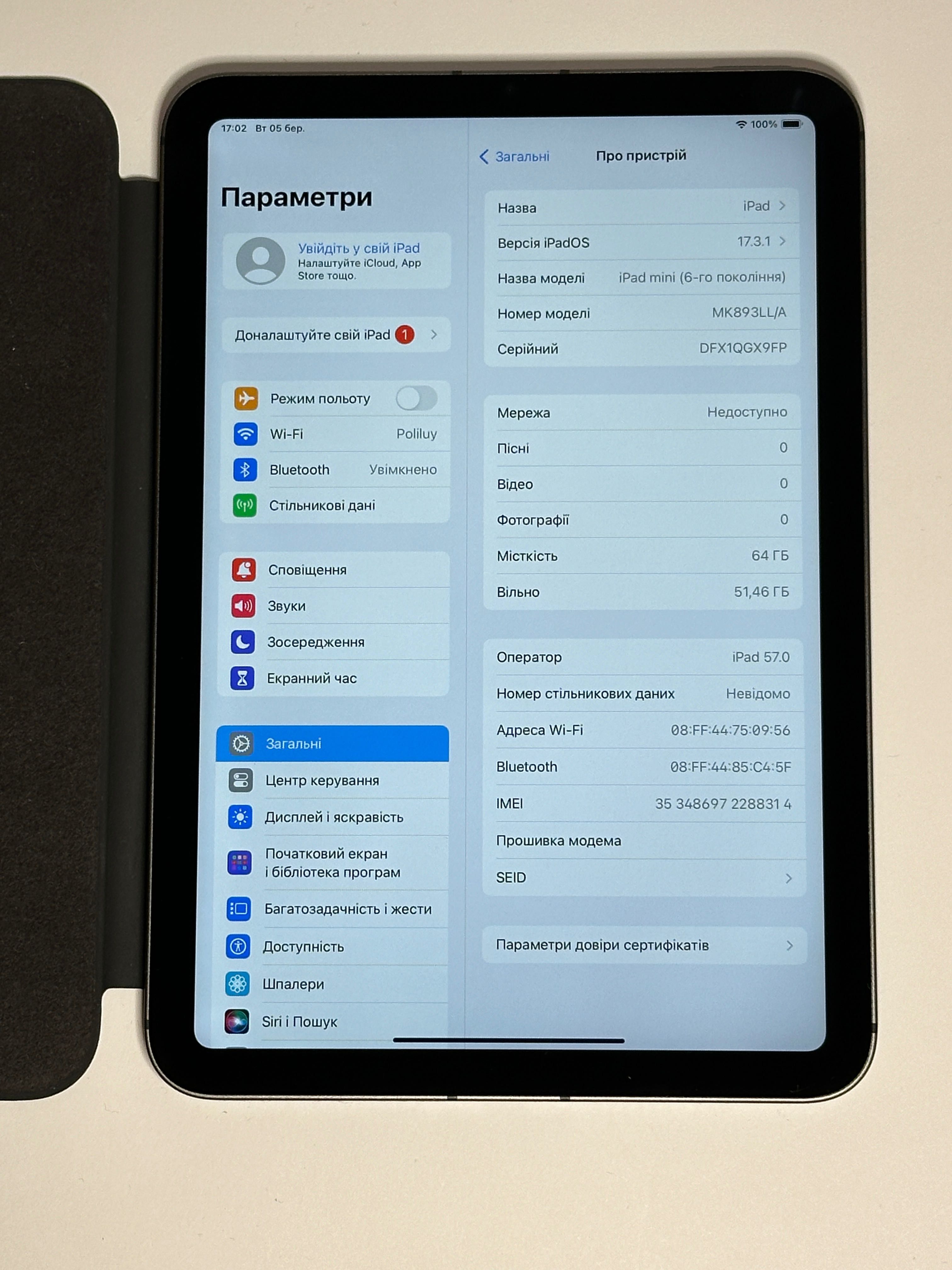 Apple iPad Mini 6 Wi-Fi 64GB Gray 4G\LTE Бат100% +Чехол