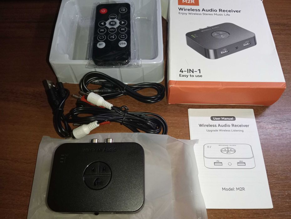 M2R Bluetooth 6.0 Аудиоприемник RCA 3,5 мм AUX USB