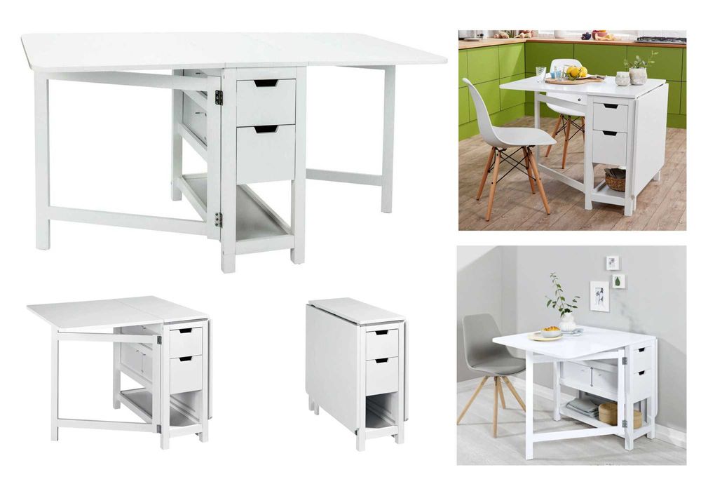 Stół składany 4 szuflady 2 blaty 150x74x80cm duży praktyczny