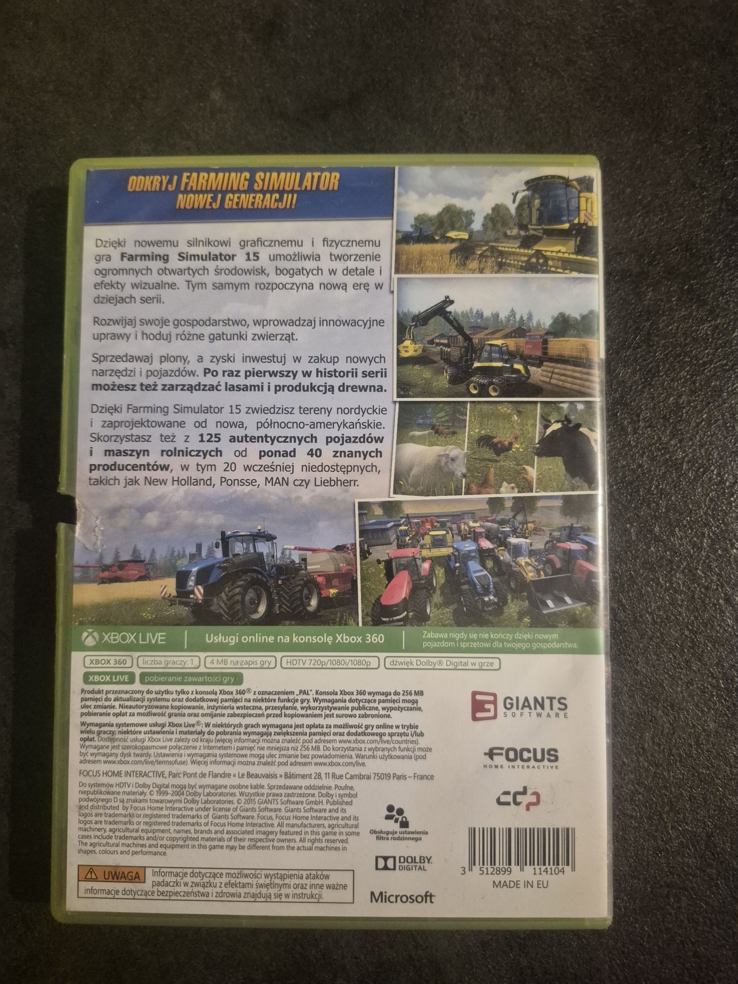 Farming Simulator 15 na Xbox 360, napisy PL