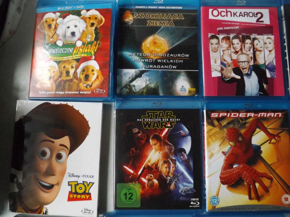 Blu Ray, obcy, trolle, kopciuszek, spiderman disney , bajki, filmy