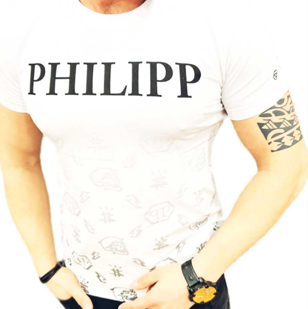 Koszulka T-shirt Philipp Plein nadruk S-XXL czarna