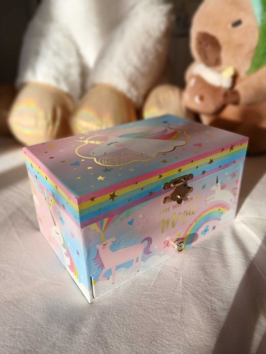 Guarda-Joias Unicórnio e Caixa de Música