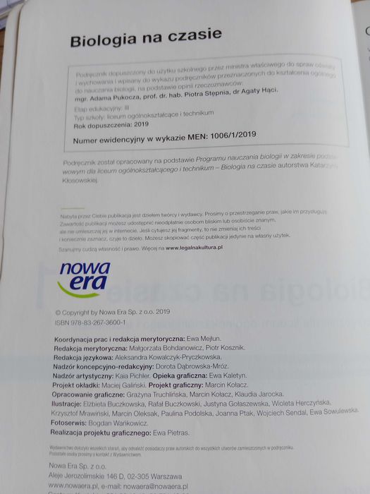 Podręcznik Biologia na czasie 1