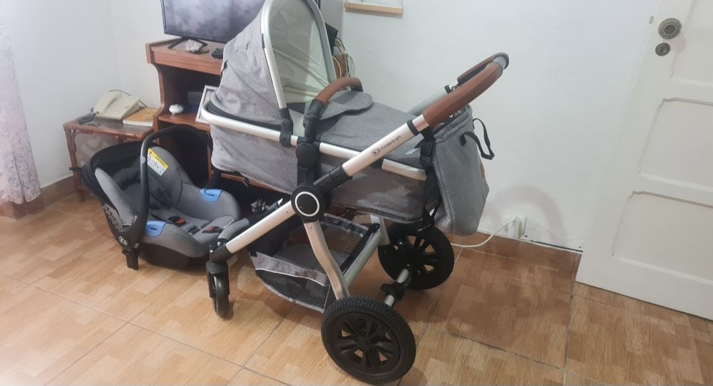 Carrinho de bebe 3 em 1 kinderkraft