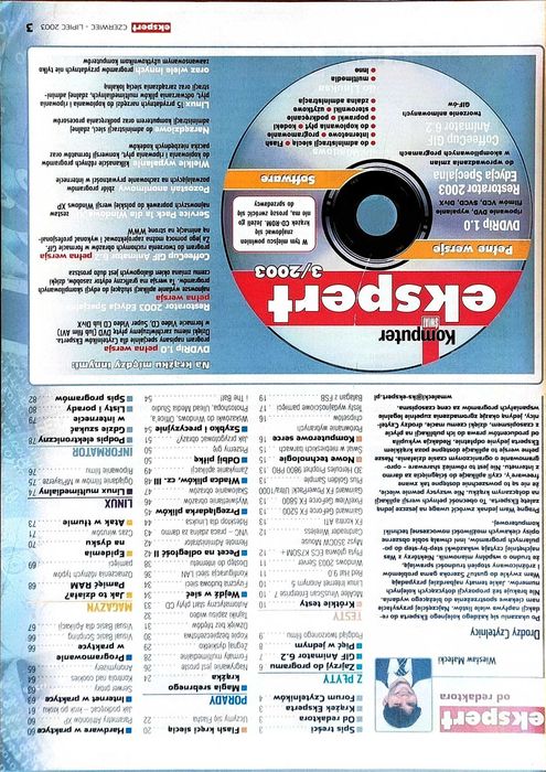 3 wydania Komputer Świat Ekspert 01/2003, 03/2003, 04/2003   + płyty