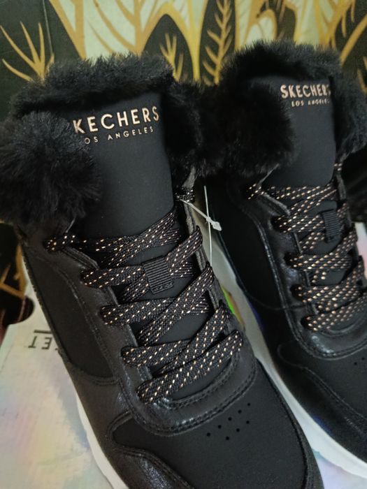 Skechers 35 36 сапоги ботінки демісезон євро зима теплі кросівки