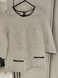 Biała ażurowa elegancka bluzka Savida 38