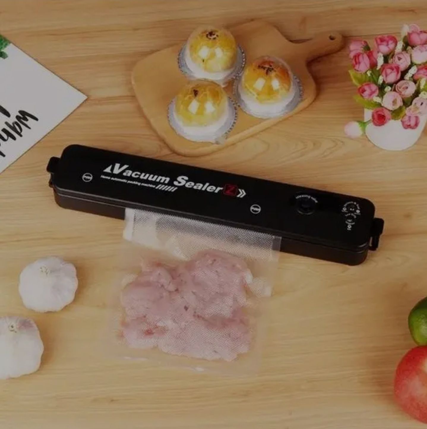 Вакууматор Vacuum Sealer вакуумний пакувальник для продуктів+10пакетів