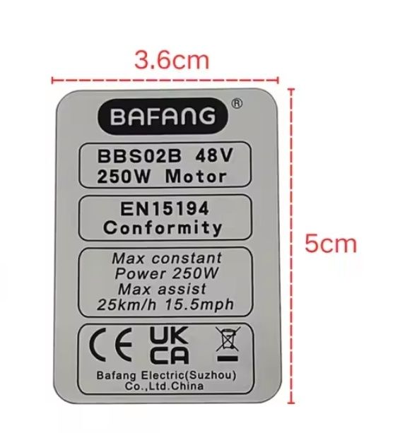 Naklejka 48V 250w e-bike