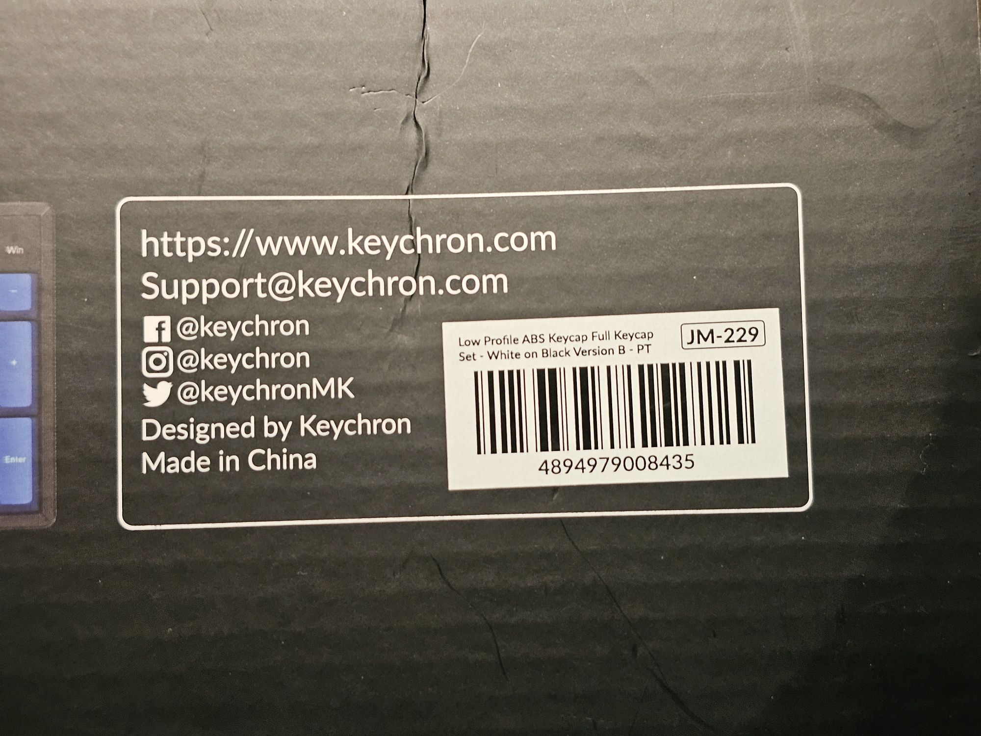 Keychron - ISO PT Low Profile Shine-Through ABS LSA Full Set Keycap Se