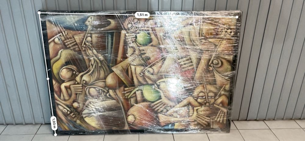 Pintura estilo Malangatana 1,5x1,0m